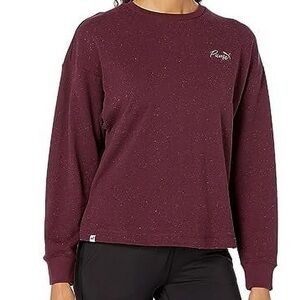 Puma Women's Speckled Maroon Crewneck Small